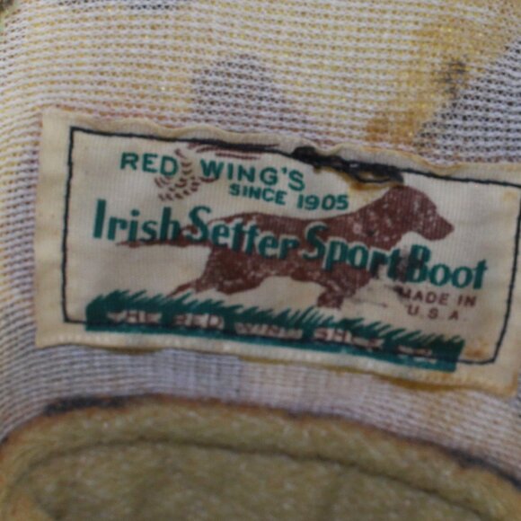 Vintage Red Wings Irish Setter Sport Hunting Camo Boots Mens Size 12 - Picture 10 of 11